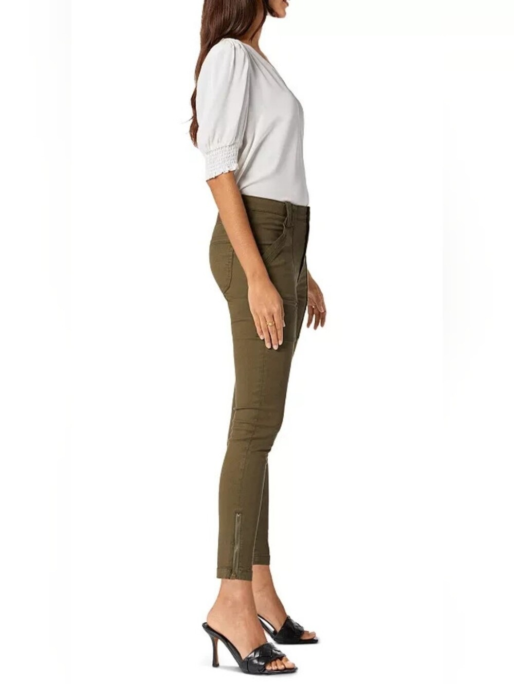 NWT! Joie Fall Ankle Zip Women's The Park High-Rise Cargo Fatigue Skinny Pant 26
